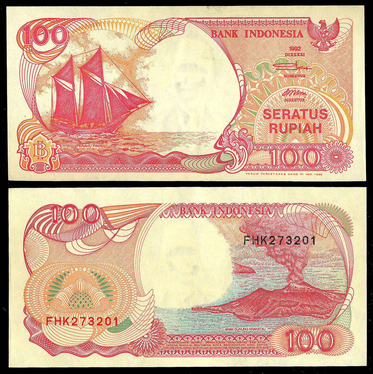 Indonesia: 100 rupiah Año 1992-2000