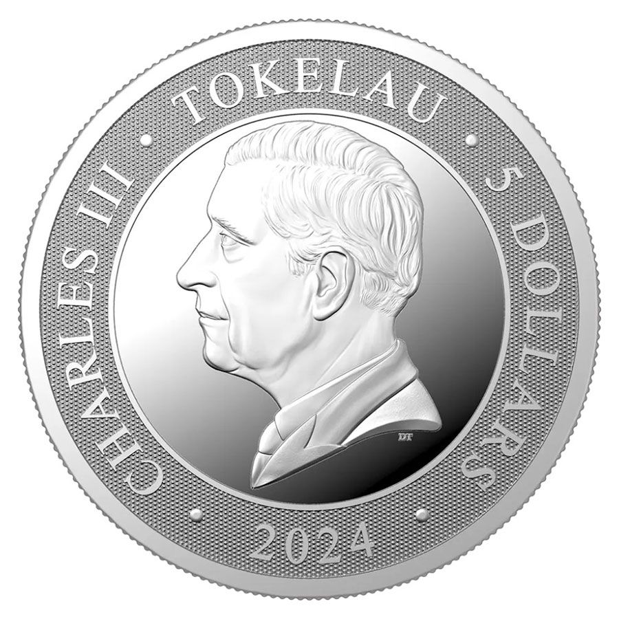 Otra imagen de Tokelaw - 5 dólares (1 oz) Oceanía - Untamed Landscapes, Carlos III